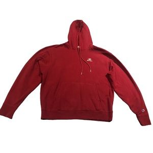 Burgundy Champion Classic Fleece Embroidered C Hoodie